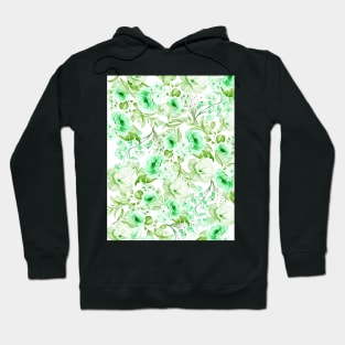 Light green Flowers Art Hoodie